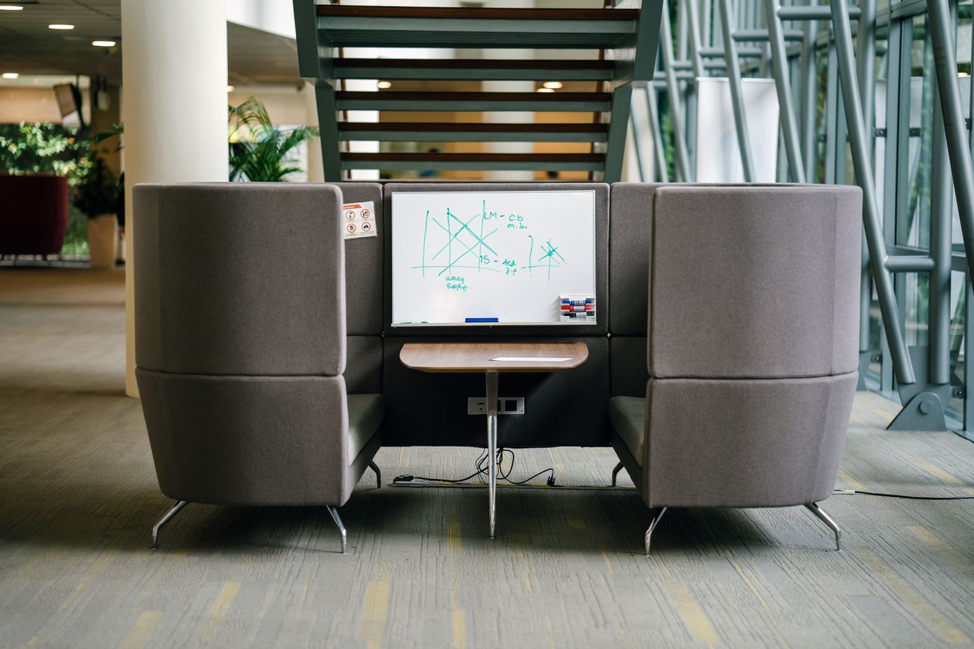 Acoustic phone booth in office environment