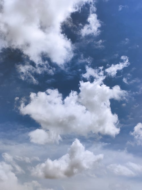 A photo of a blue sky with clouds