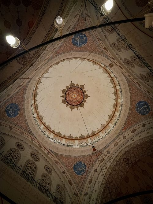 Free Detailed view of the Beyazit Mosque's ornate dome in Istanbul, showcasing Islamic architecture. Stock Photo