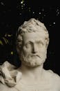 A bust of a roman emperor with a beard