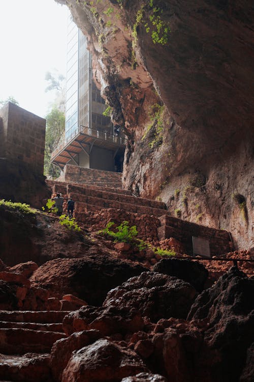 Inside of a cave