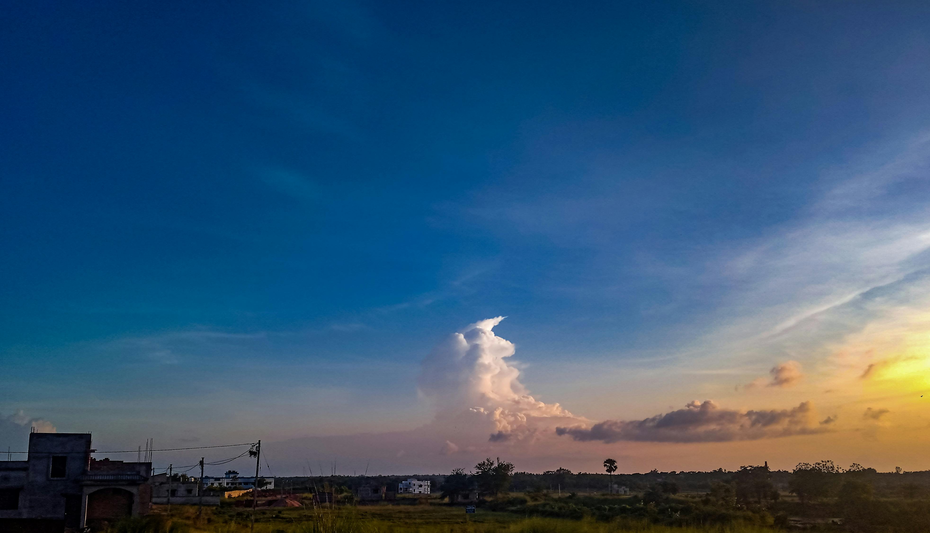 Foto Stok Gratis Tentang Awan Putih, Cakrawala Emas, Keindahan Di Alam