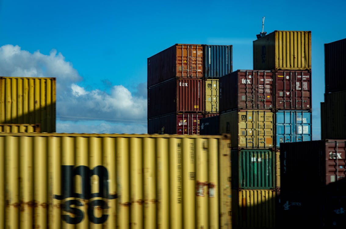 Assorted-color Intermodal Containers