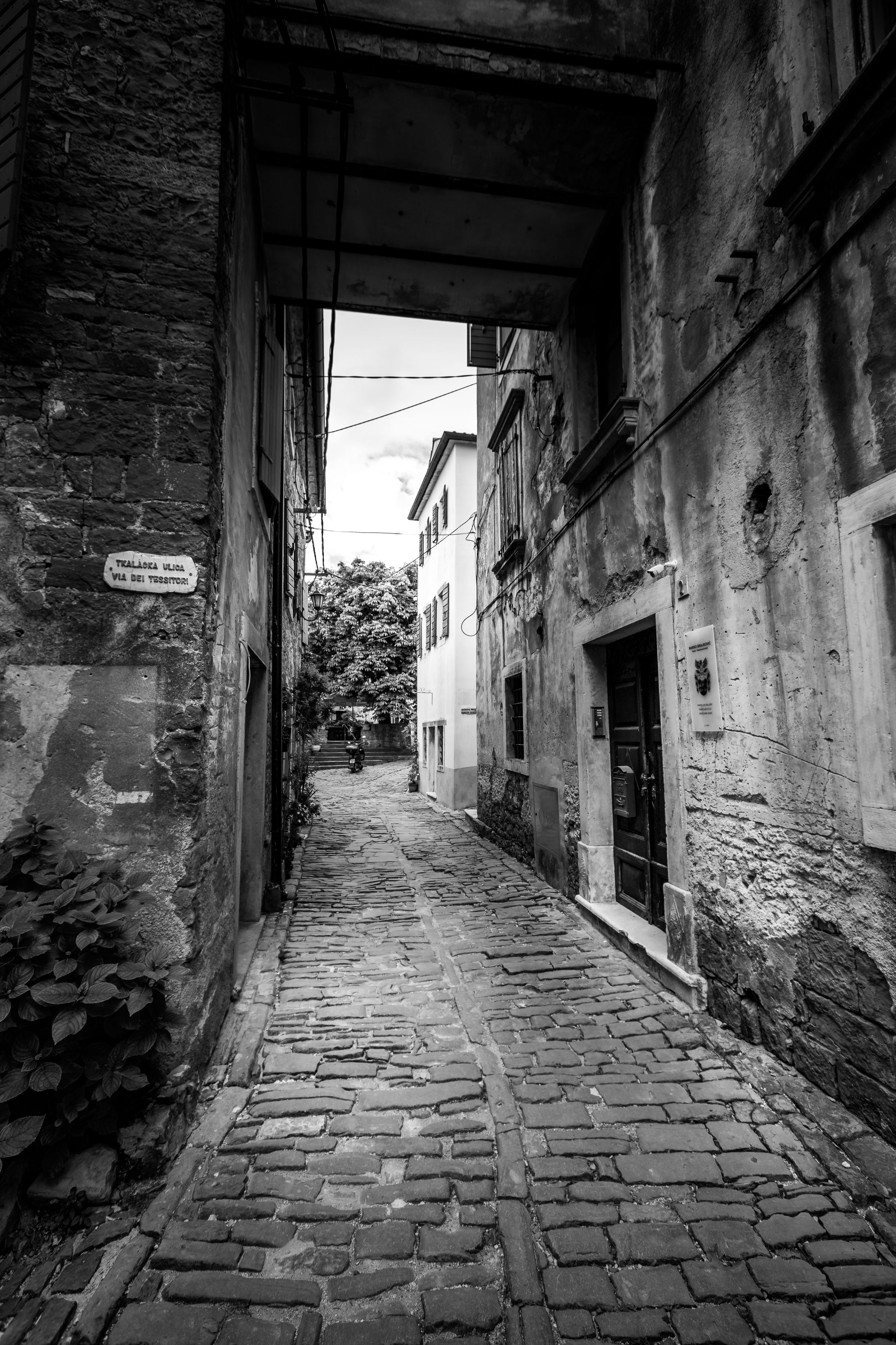 Stone alley in Grožnjan, Istria