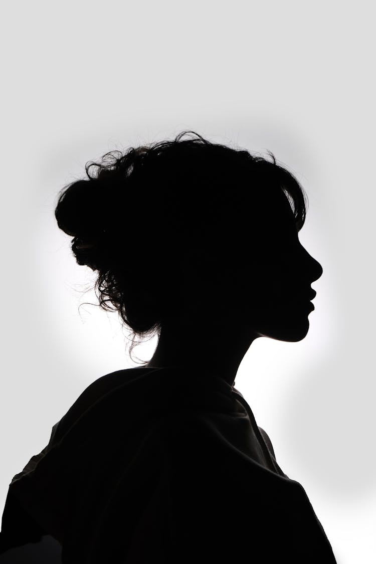 Silhouette Of Woman Head