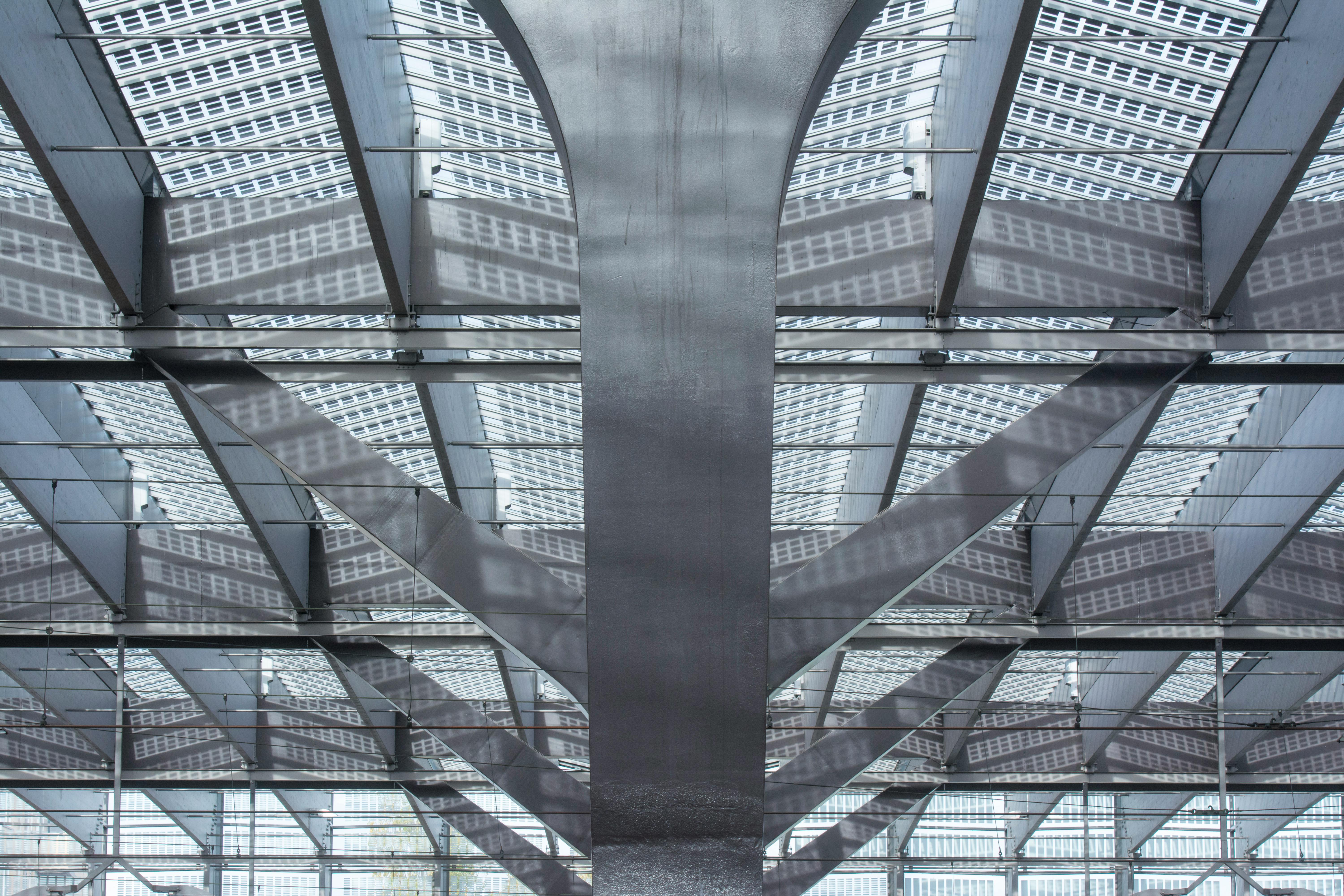 Modern Metal Roof of a Building