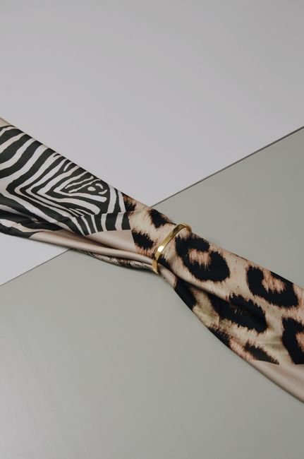 Marbled Silk Hair Scarf