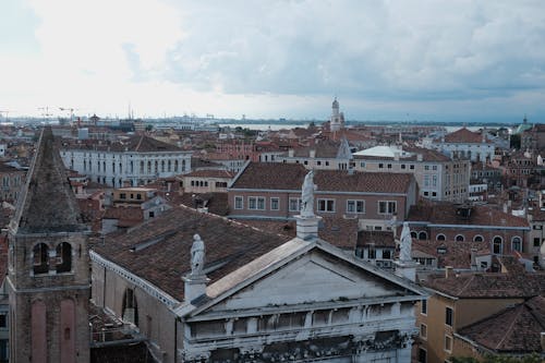 The view from the top of a building in venice