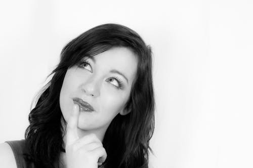 Portrait of Beautiful Young Woman over White Background