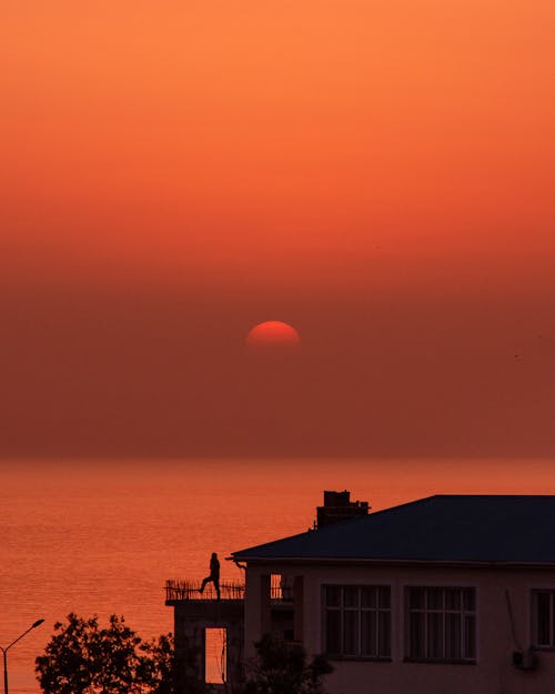 Kostnadsfri bild av gyllene solnedgång, hav, kaspiska havet