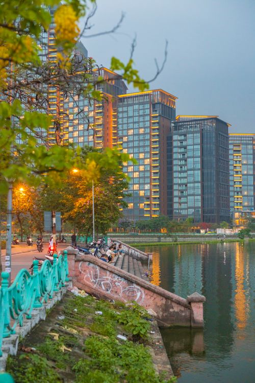 Waterfront High Rises Urban Waterfront with Modern High-Rise Buildings · Free Stock Photo