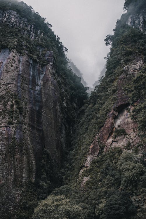 Brown Mountains in Close-up Photo