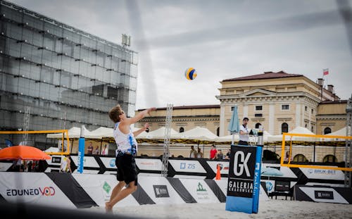 Man Playing Volleyball