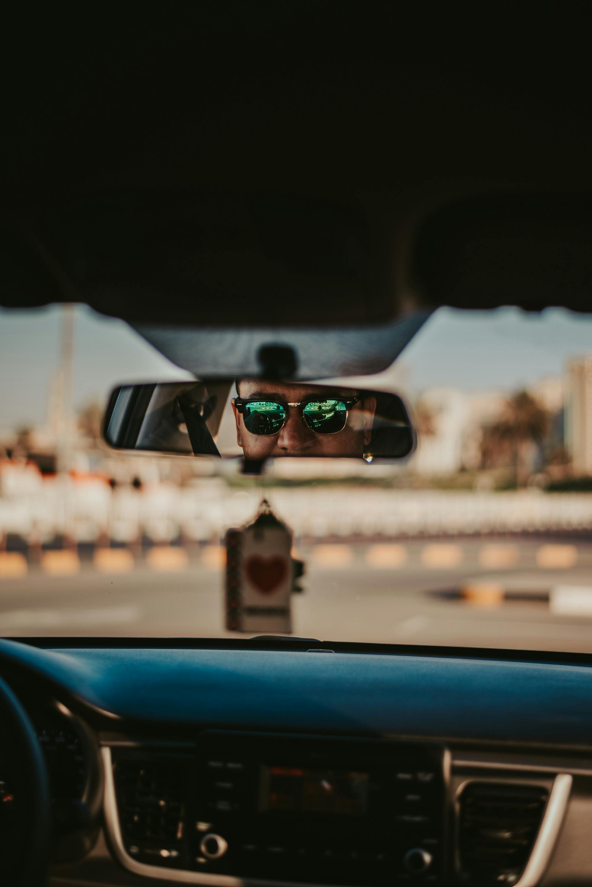 car inside rear view mirror