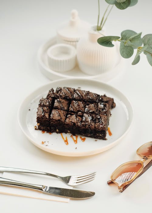 Základová fotografie zdarma na téma arka plán, bílé pozadí, brownies