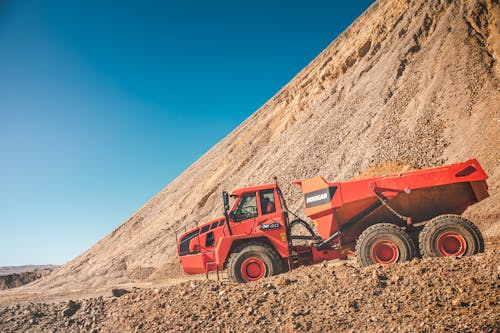 Free stock photo of articulated dump truck, baseball mound, construction machinery