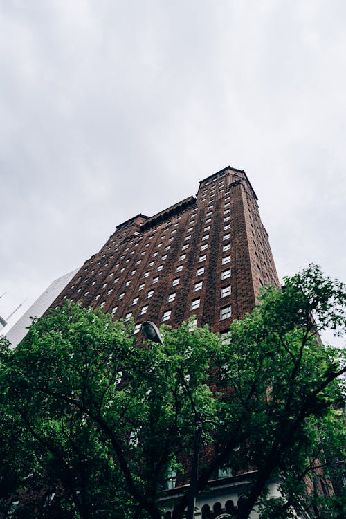 Low-angle Photograph of Brown Concrete Building