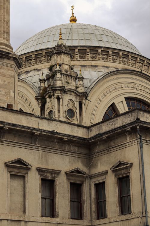 Free Close-up of the intricate architecture of Dolmabahce Mosque in Istanbul. Stock Photo