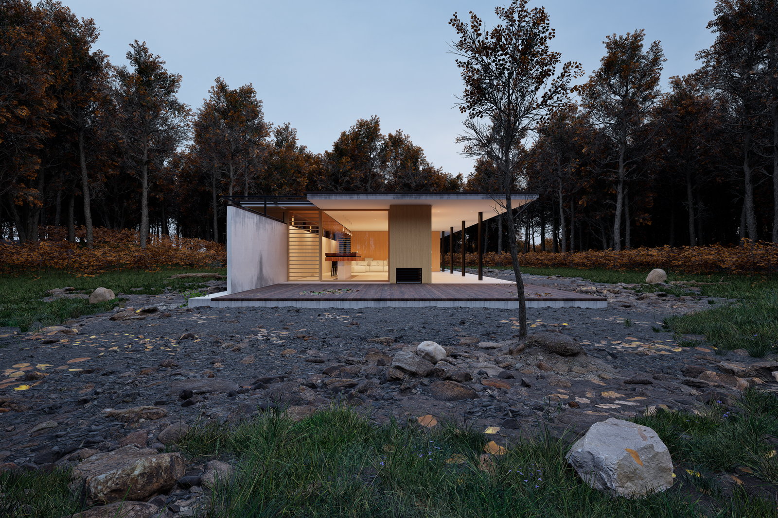 Arquitectura contemporánea integrada al bosque