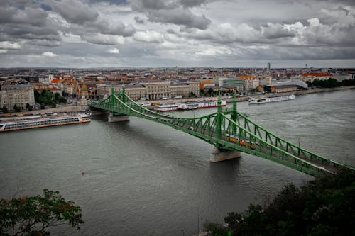 binalar, Budapeşte, gemiler içeren Ücretsiz stok fotoğraf