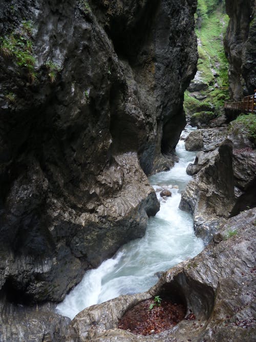 Mountain stream Großarler Ache running through Liechtenstein Gorge near Salzburg, Austria, June 2011