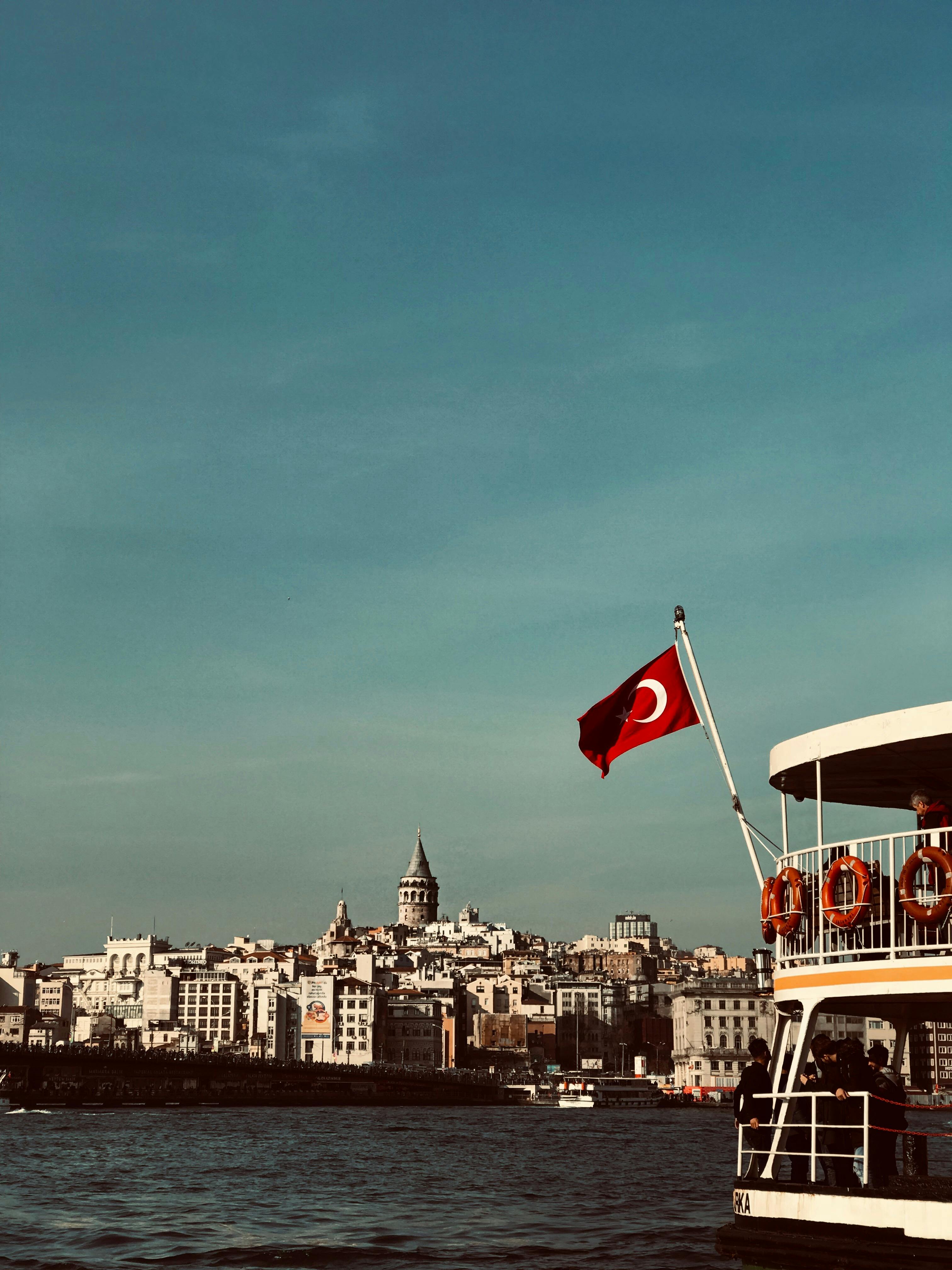 What does a orange flag mean on a boat?