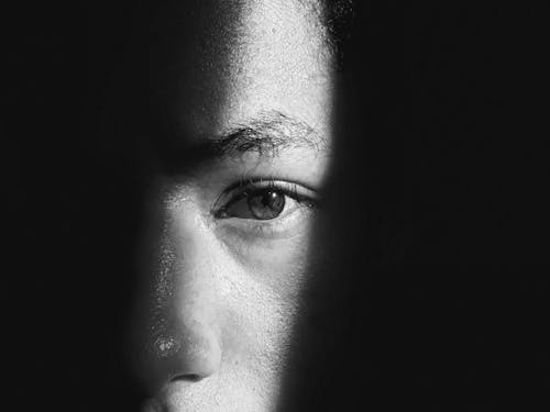 Ingyenes stockfotó fekete-fehér, gyönyörű szemek, közelkép témában