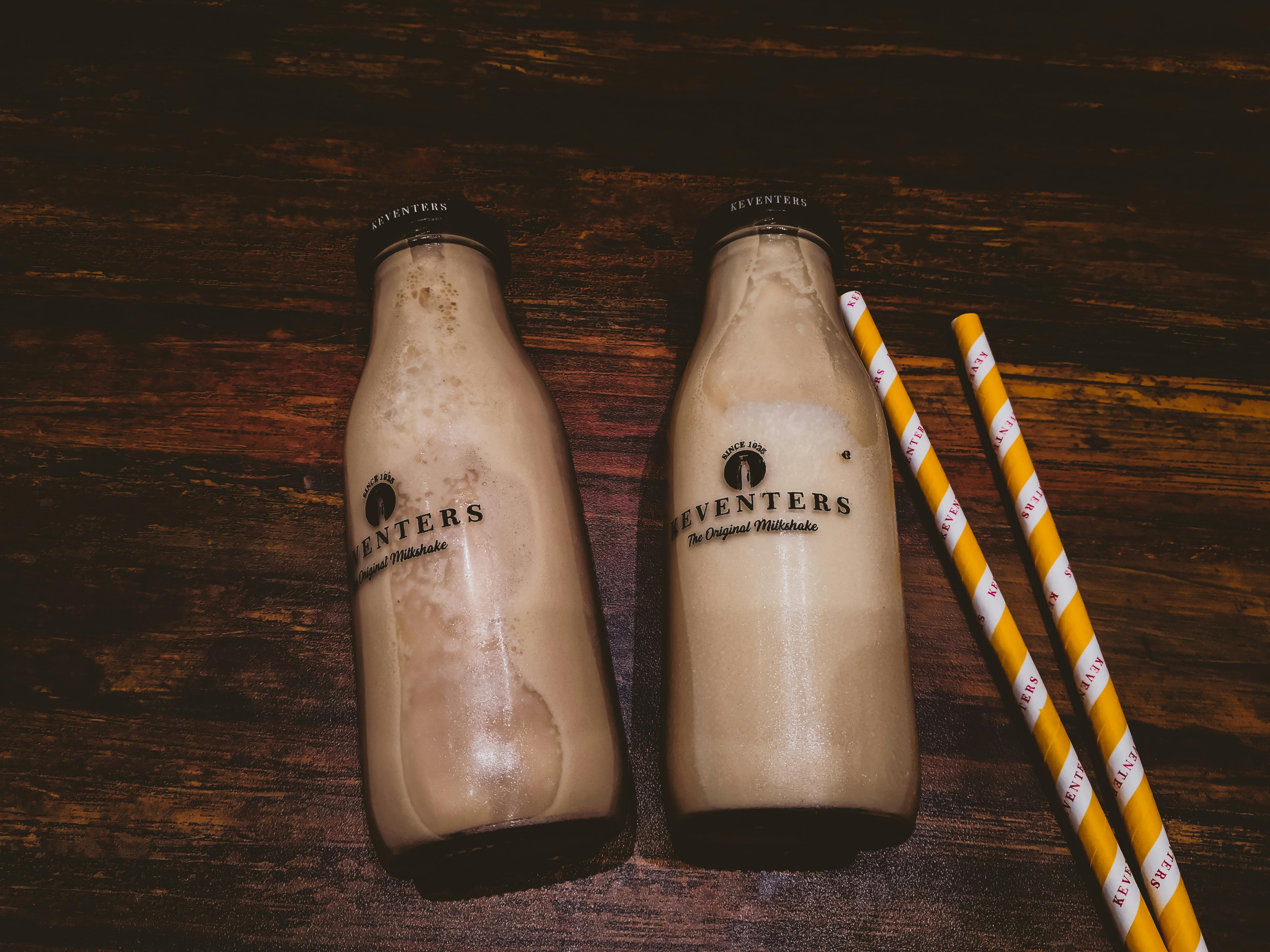 Two Chocolate Milk Bottles · Free Stock Photo