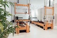 Pilates Towers in a White Room