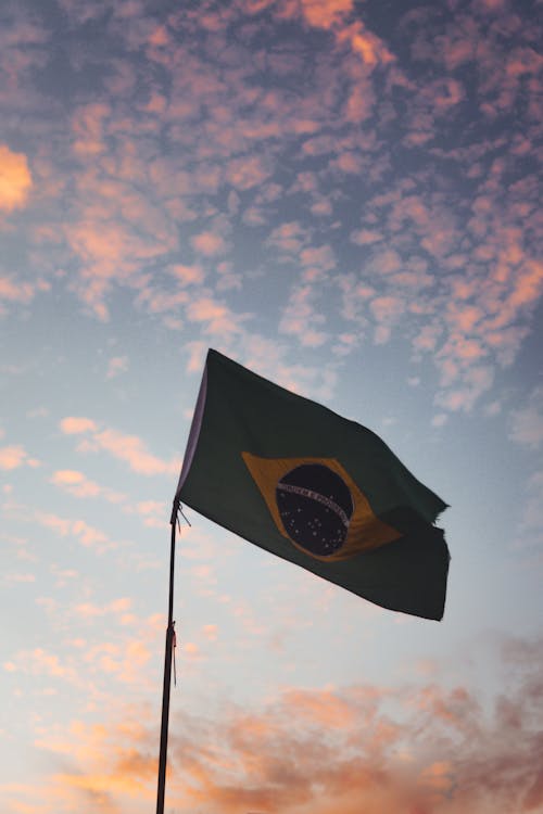 Gratis Bendera Brazil Foto Stok