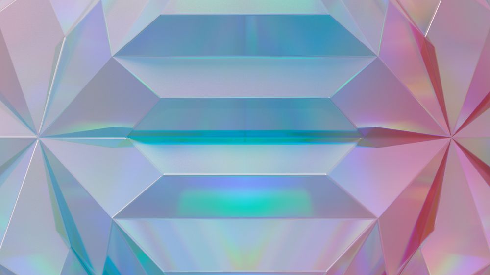 Iridescent geometric form with pastel hues and a reflective surface — photo by Google DeepMind on Pexels