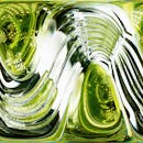 Wave Pattern on a Green Glass