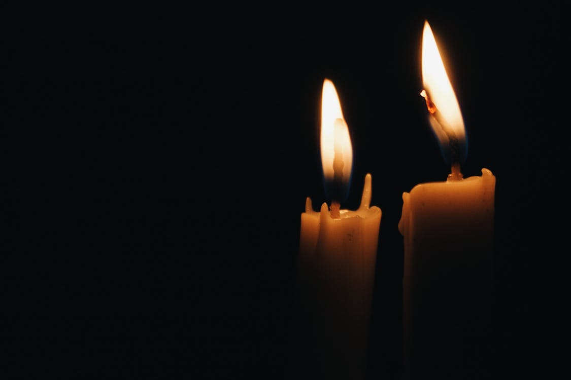 Free Two Lit Candles Stock Photo