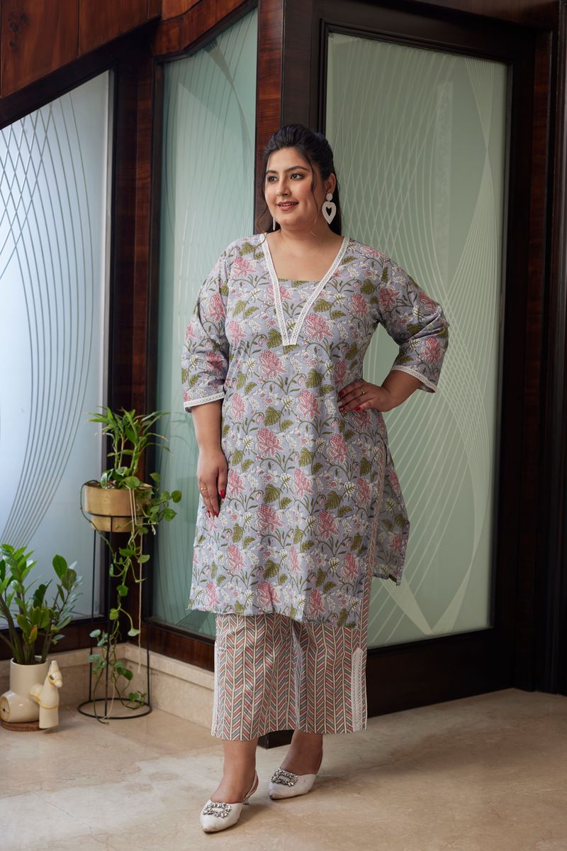 Floral Rayon Cord Set #812
