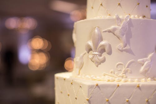 Close Up Foto Van Witte Cake