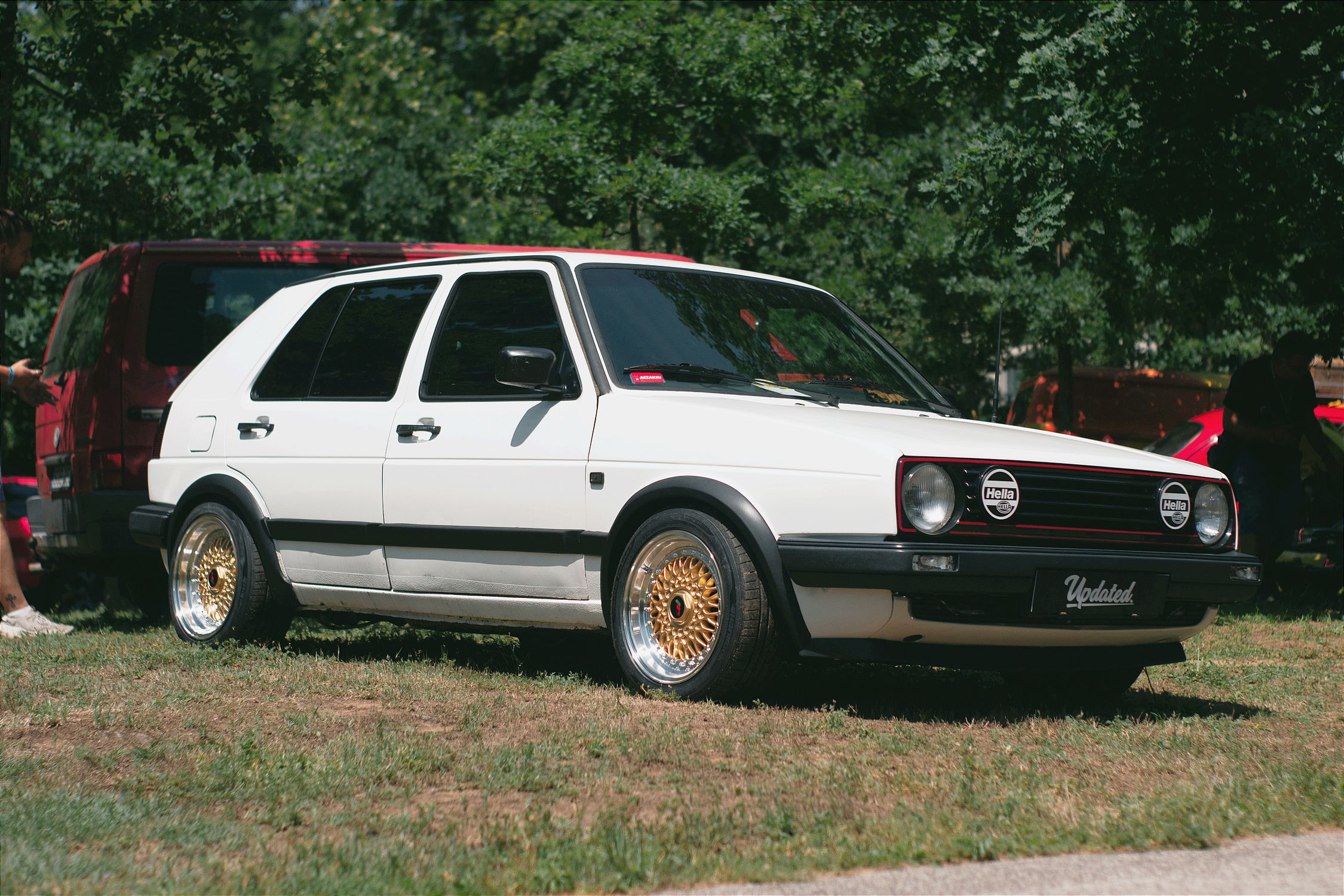 Mk2 Vw Rims White Classic Volkswagen Golf Mk2 With Alloy Wheels · Free Stock Photo
