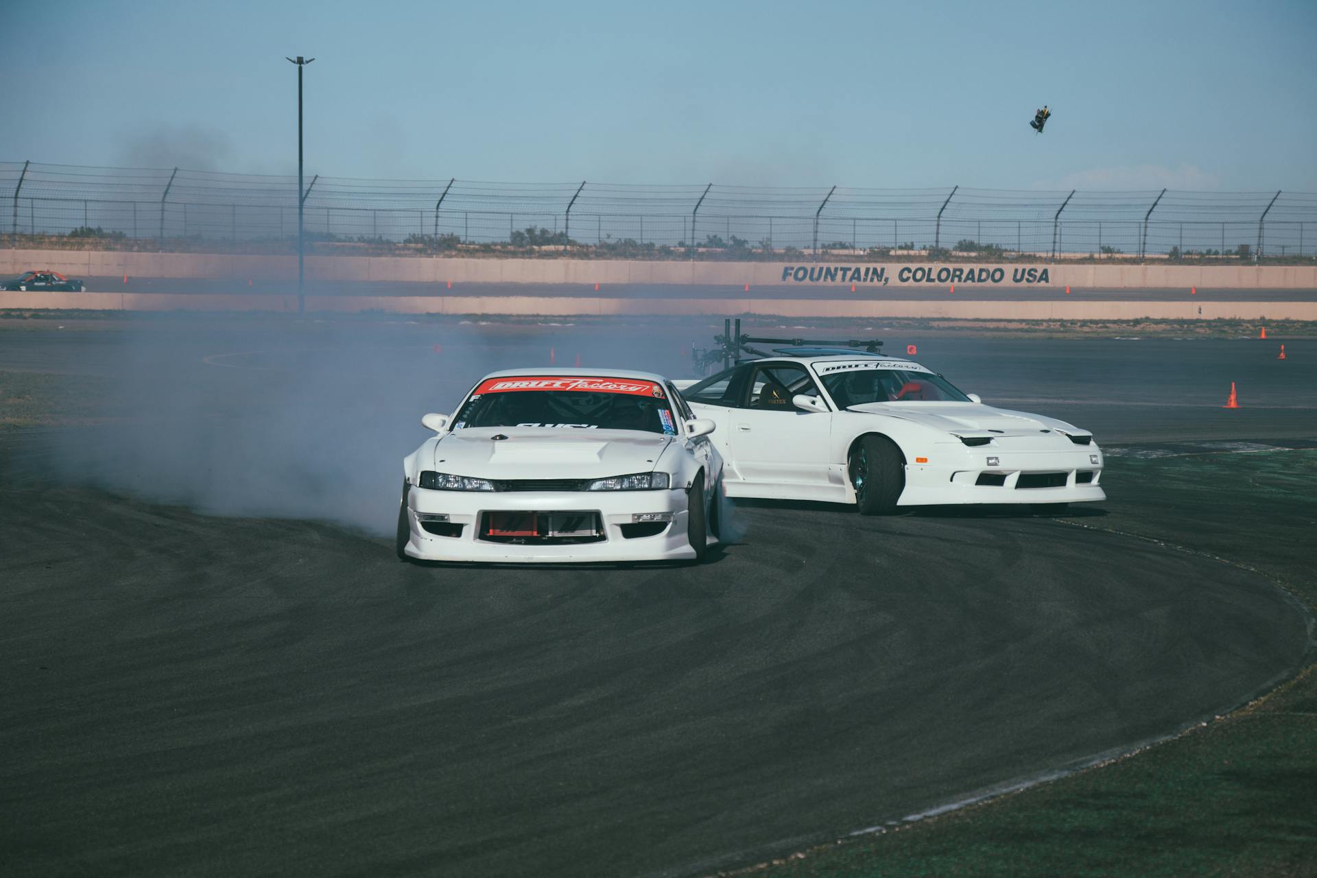 Nissan Silvia and 180SX in Race at Pikes Peak International Raceway in Fountain in Colorado