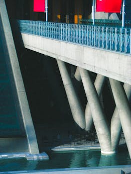 Photograph of a modern bridge structure in Ankara, showcasing its architectural design.