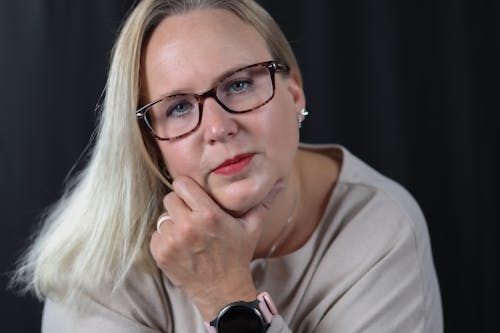 Blonde Woman in Eyeglasses