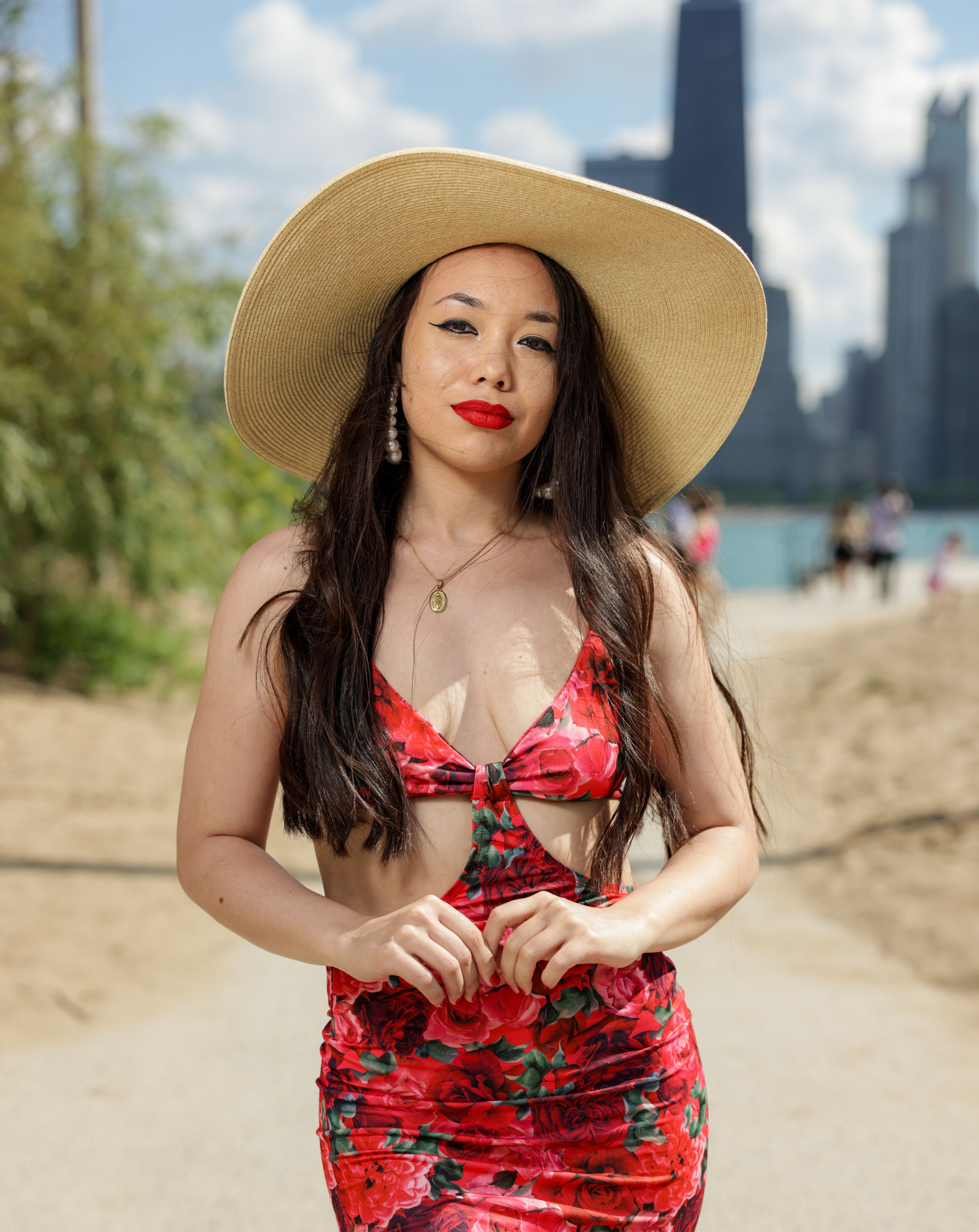 red dress city beach Beach Riot Valory Maxi Dress in Red main image 1