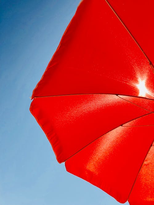 Free Red Parasol Umbrella Stock Photo