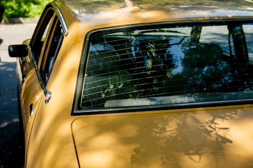 Yellow Vintage Car