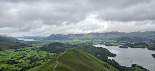 Skelgill and Catbells hiking, view of Derwent Water