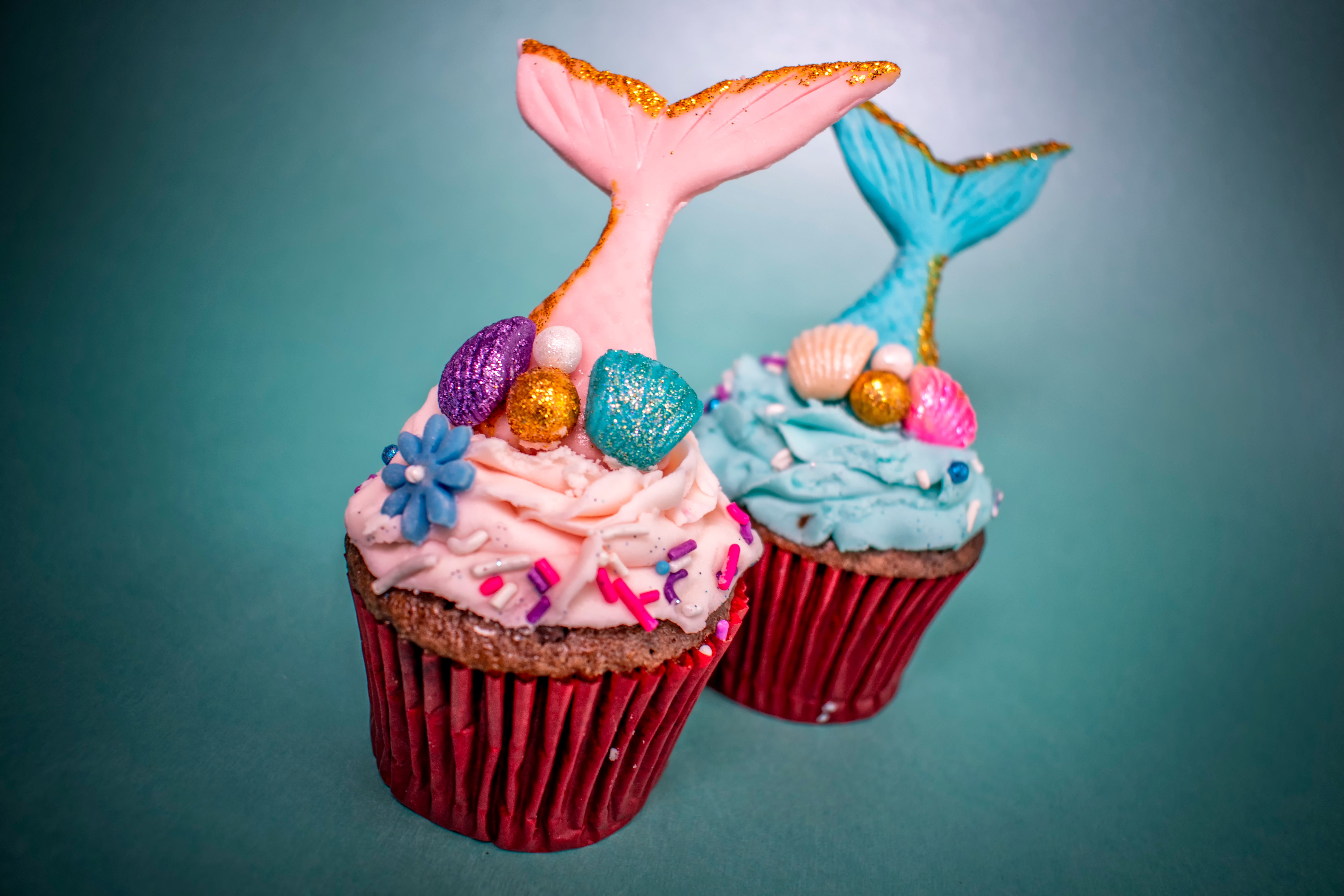 Mermaid Cupcakes birthday party idea
