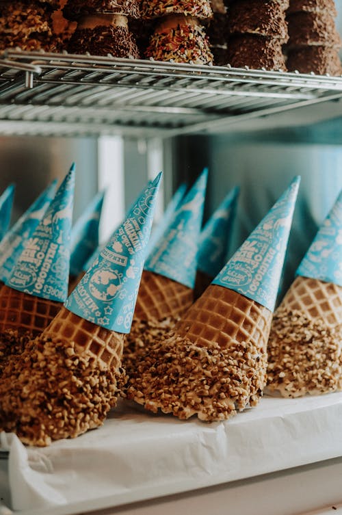 Free Brown Ice Cream Cones Stock Photo