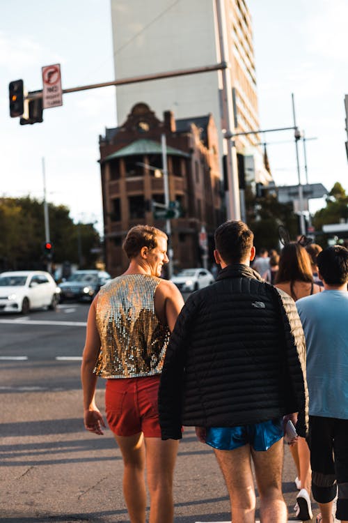 Men Walking on Street