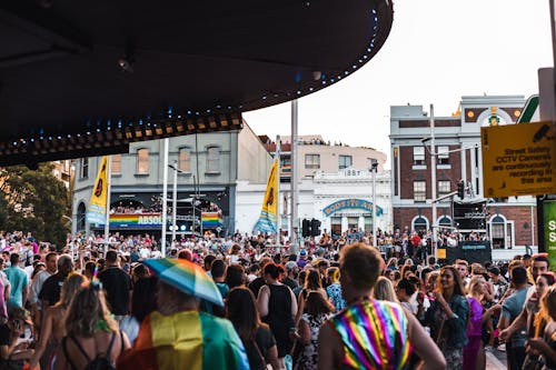 Crowd of People Black and White Photo · Free Stock Photo