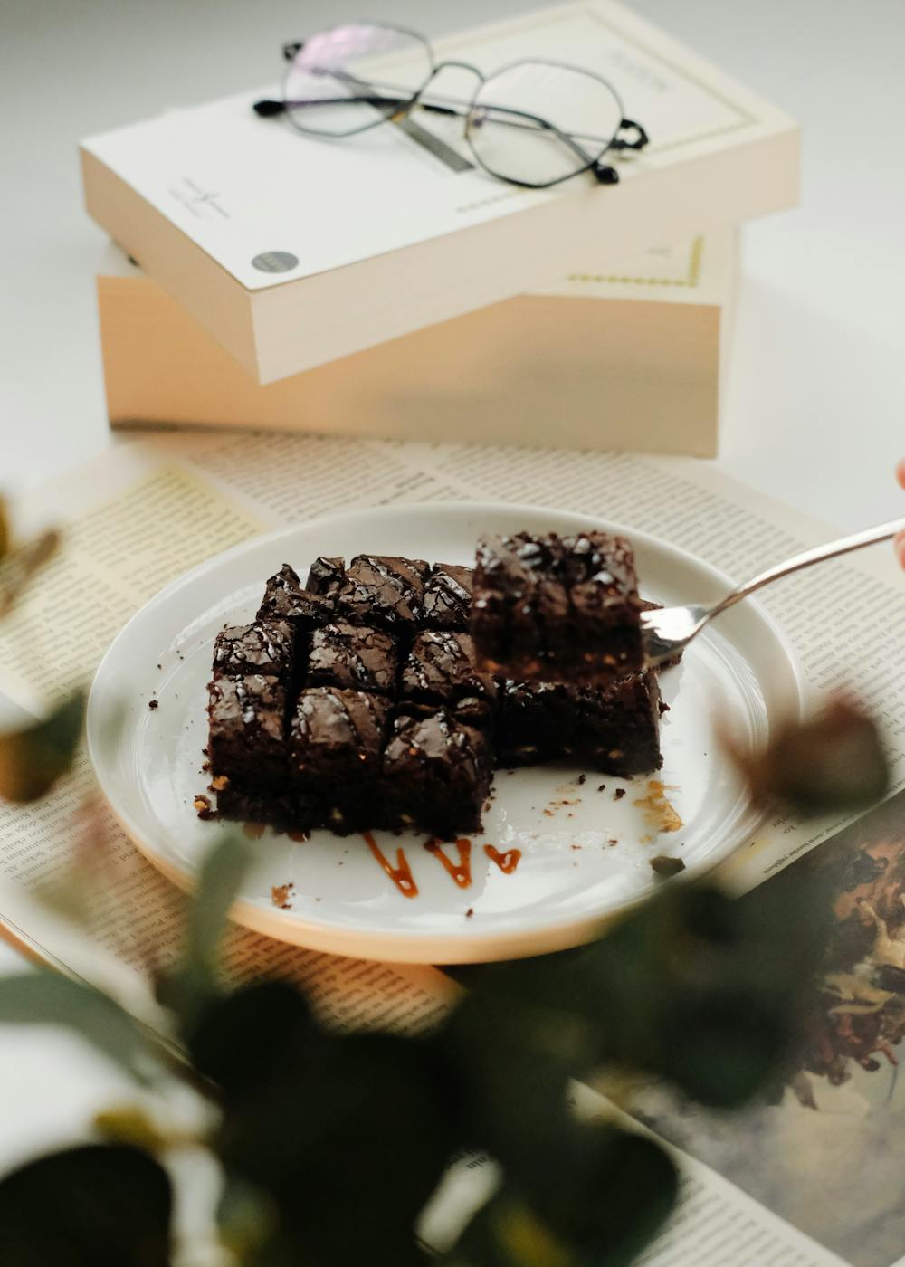 Caramel Drizzled Brownies