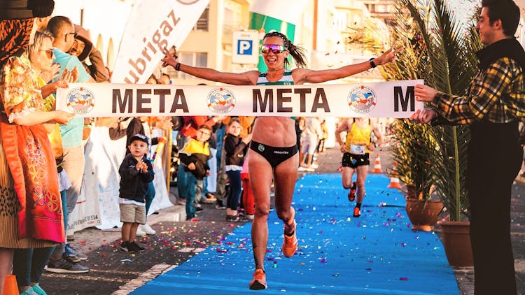 Photo Of Woman Running On Fishing Line