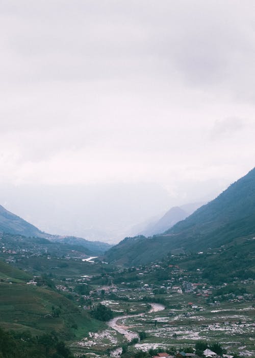 ドローン撮影, 垂直ショット, 山岳の無料の写真素材